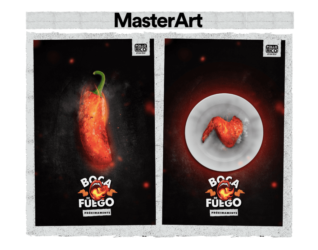 Master art of Boca de Fuego, Branding